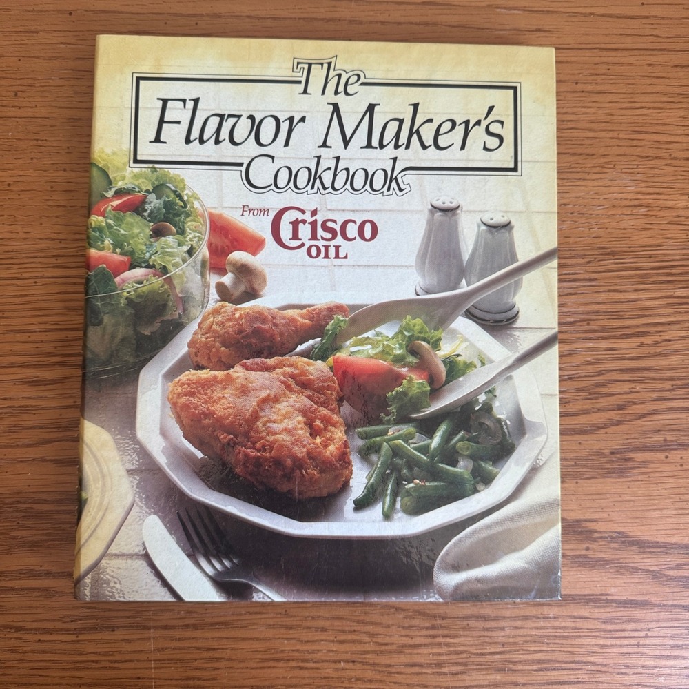 Vintage 1984 The Flavor Maker's Cookbook From Crisco Oil Spiral Bound Retro
